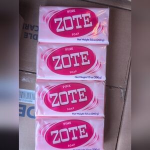 Zote Pink Soap Bars 4pk Bundle 200g